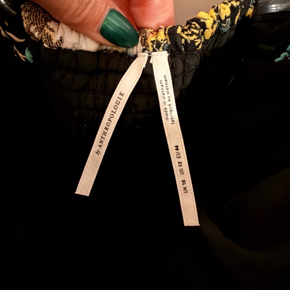 Anthropologie Floral Strapless Sweetheart Midi Dress - Picture 2 of 6